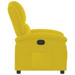 vidaXL Fauteuil inclinable jaune velours