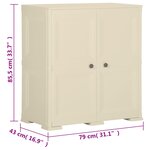 vidaXL Armoire plastique 79x43x85 5 cm design de bois blanc angora