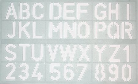 Trace-lettres majuscule 30 mm ABS Transparent SIGN DIFFUSION
