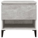 vidaXL Tables d'appoint 2 Pièces Gris béton 50x46x50 cm Bois d'ingénierie