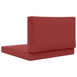 vidaXL Coussin de canapé d'extérieur 2 Pièces Bordeaux Polyester