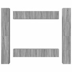 vidaXL Ensemble de meubles TV 6 Pièces Sonoma gris Bois d'ingénierie