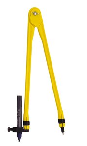 Compas plastique 35 cm pour tableau avec adaptateur Jaune JPC