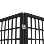 vidaXL Cloison de séparation pliable 3 panneaux 120x170 cm Noir