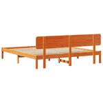 vidaXL Cadre de lit Brun cire 180 x 200 cm Bois massif en pin