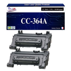T3AZUR -2x Toners compatibles avec HP CC364A / CE390A (64A/90A) pour HP Laserjet M601  M601DN  M601N  M602  M602DN  M602N