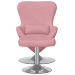 vidaXL Chaise Œuf en Velours Rose avec Repose-Pieds