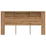 vidaXL Armoire de tête de lit chêne artisanal 200x18 5x102 5 cm