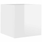 vidaXL Meuble TV mural Blanc brillant 30 5x30x30 cm