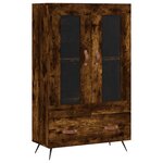 vidaXL Buffet haut chêne fumé 69 5x31x115 cm bois d'ingénierie