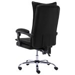 vidaXL Chaise de bureau de massage Noir Similicuir