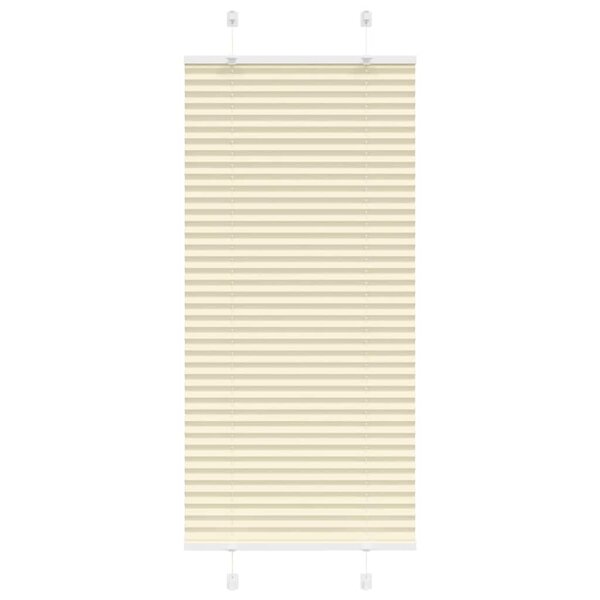 vidaXL Store plissé crème 55x100 cm largeur du tissu 54 4 cm polyester