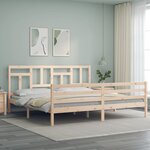 vidaXL Cadre de lit sans matelas 200x200 cm bois massif