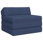 vidaXL Canapé-lit pliable Bleu 200 x 70 x 10 cm Tissu