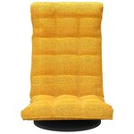 vidaXL Chaise de sol pivotante Jaune moutarde Tissu