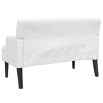 vidaXL Banc avec dossier blanc 112x65 5x75 cm similicuir