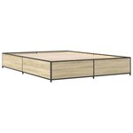 vidaXL Cadre de lit sans matelas chêne sonoma 150x200 cm