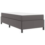 vidaXL Cadre de lit avec matelas Gris 80 x 200 cm tissu