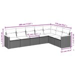 vidaXL Salon de jardin avec coussins 7 Pièces beige résine tressée