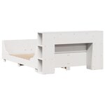 vidaXL Cadre de lit sans matelas blanc 160x200 cm bois de pin massif