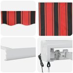 vidaXL Auvent Rétractable orange et marron 300 x 250 cm Tissu  Métal