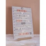 Letterboard en bois  FSC Mix Credit  nature  30x42cm  y compris 96 lettres  1kit