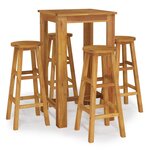 vidaXL Ensemble de bar de jardin 5 Pièces bois d'acacia solide