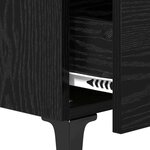 vidaXL Cabinet de chevet avec tiroir Chêne noir 40 x 35 x 47.5 cm