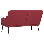 Banc banquette rouge bordeau x 110 x 76 x 80 cm synthétique 02_0010707