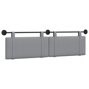 vidaXL Tête de lit suspendue Gris clair Tissu
