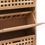 vidaXL Armoire à chaussures 55x20x104 cm Bois de noyer massif