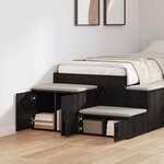 Armoire de rangement vidaXL Noire 127x41x40 cm en bois d'ingénierie