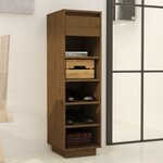 vidaXL Armoire à chaussures marron miel 30x34x105cm bois de pin massif