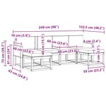 vidaXL Ensemble de canapés d'extérieur 6 pc Naturel et Anthracite