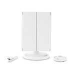 YOGHI Miroir Grossissant Triptyque pliable 21 LED - Lumiere blanc