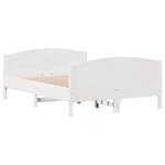 vidaXL Cadre de lit sans matelas blanc 140x190 cm bois de pin massif
