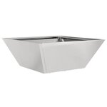 vidaXL Lot de 5 bols de jardin   40x40x15 cm en inox.