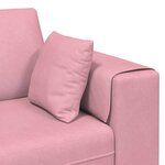 vidaXL Canapé en velours avec coussin Rose 209 cm Velours