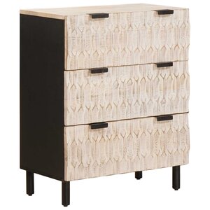 vidaXL Buffet Finition Lavage Blanc 60 x 33 x 75 cm