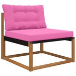 vidaXL Coussin de canapé d'extérieur 2 Pièces Rose Polyester