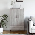 vidaXL Buffet haut sonoma gris 69 5x31x115 cm bois d'ingénierie