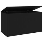 vidaXL Coffre de rangement Noir 84x42x46 cm Bois d'ingénierie