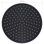 vidaXL Pomme de douche pluie Acier inoxydable 30 cm Ronde Noir