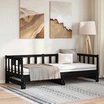 vidaXL Lit de jour et lit gigogne sans matelas 90x200 cm bois massif