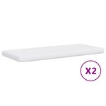vidaXL Lit de jour avec gigogne et matelas gris clair 80x200 cm tissu