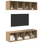 vidaXL Ensemble meuble TV 3 Pièces Chêne artisanal Bois d'ingénierie