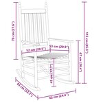 vidaXL Chaise à bascule avec siège incurvé noir peuplier massif