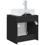 vidaXL Vanité de lavabo mural Noir 49 5 x 41 x 62 5 cm