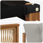vidaXL Ensemble de canapés d'extérieur 8 pc Naturel et gris clair