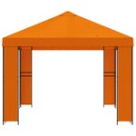 vidaXL Pavillon 4 × 3 m Orange Polyester et Acier 190 gsm
